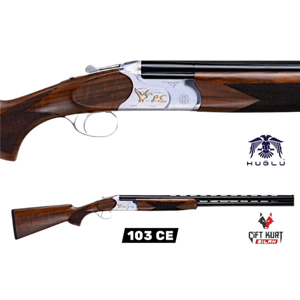 Huğlu 103 CE 12 Süperpoze Tek Tetik Ejektörlü Ağaç Beyaz Av Tüfeği